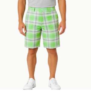 NWTNike Golf Tour Performance Dri-FIT Plaid Shorts in Neon Green, Size 36